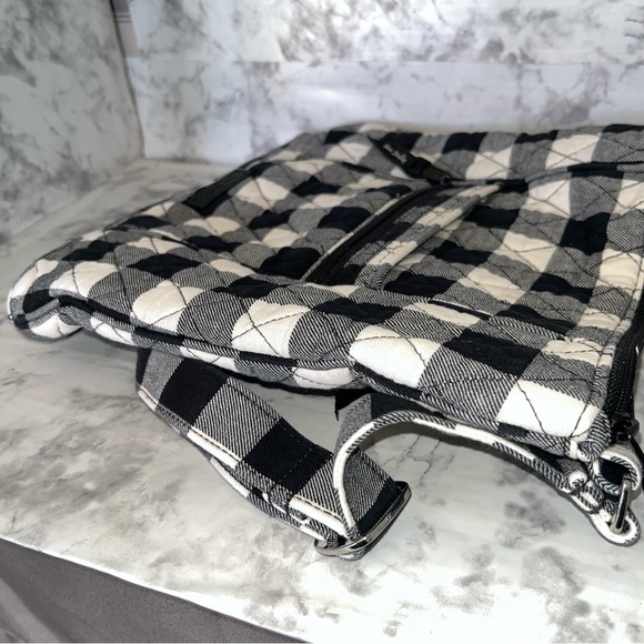 Vera Bradley Pearl Buffalo Check Hipster Quilted cotton with black nylon lining - Picture 6 of 7